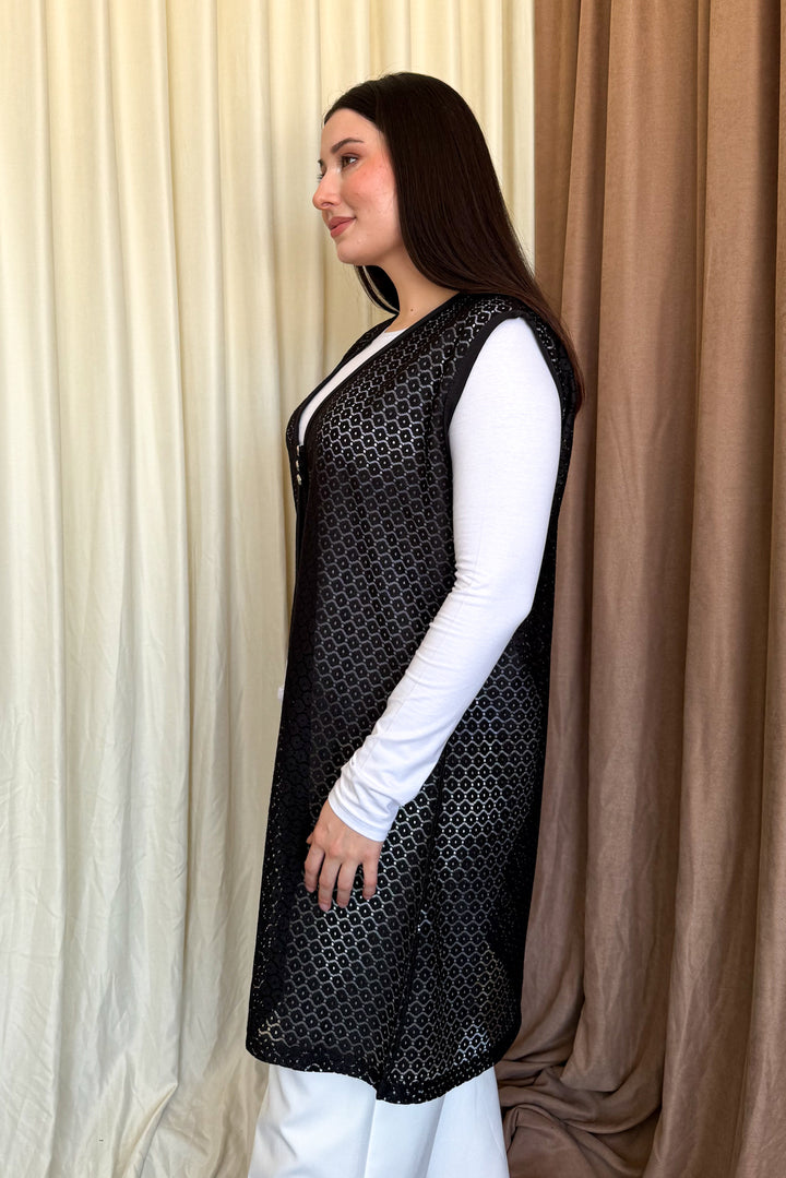 MPL Woman Plus Size Lace Long Vest 261-2 - Kozáni