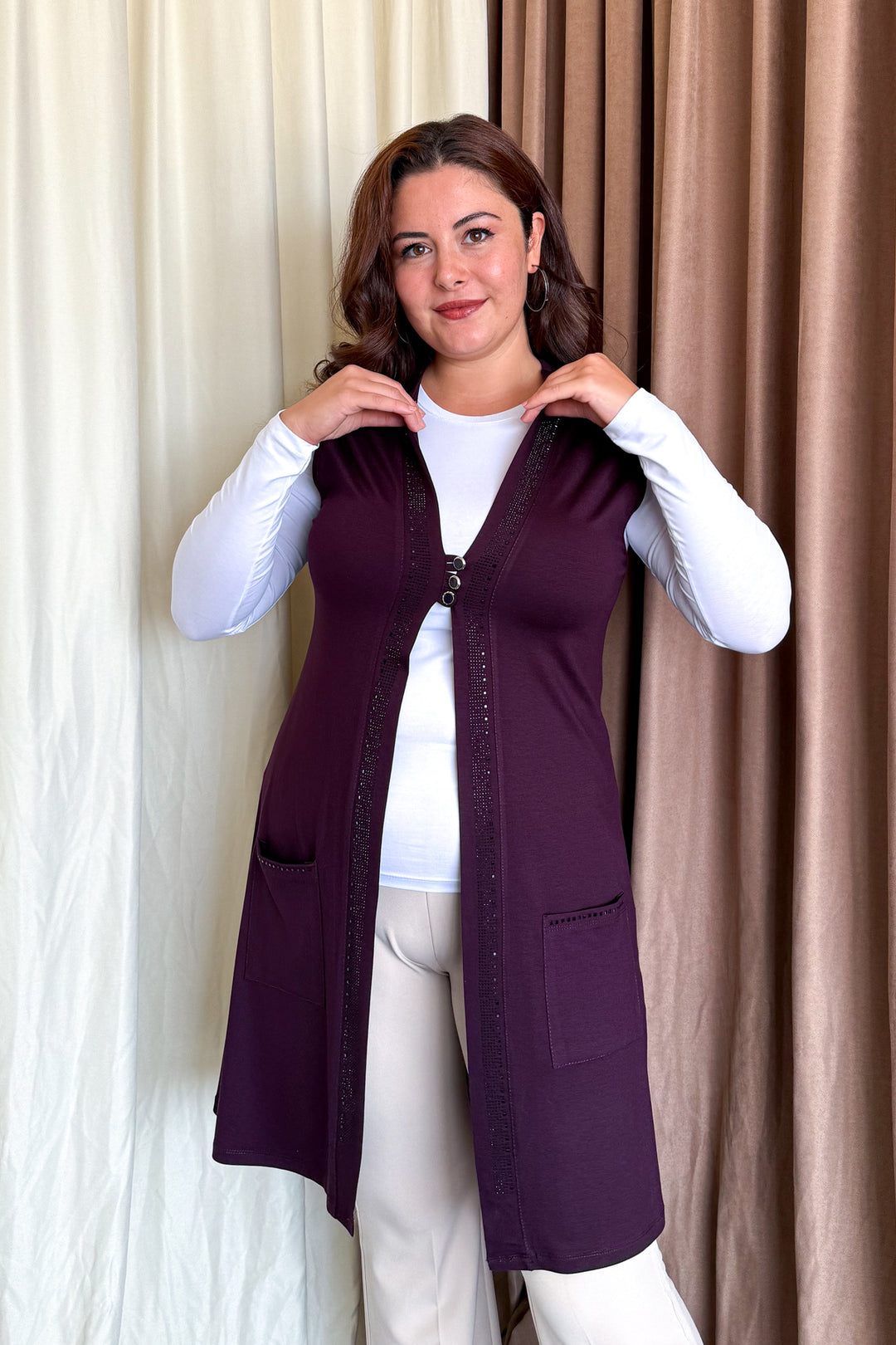 MPL Woman Plus Size Long Vest 504 - Burke