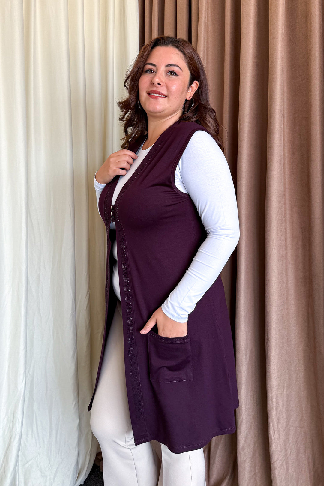 MPL Woman Plus Size Long Vest 504 - Burke