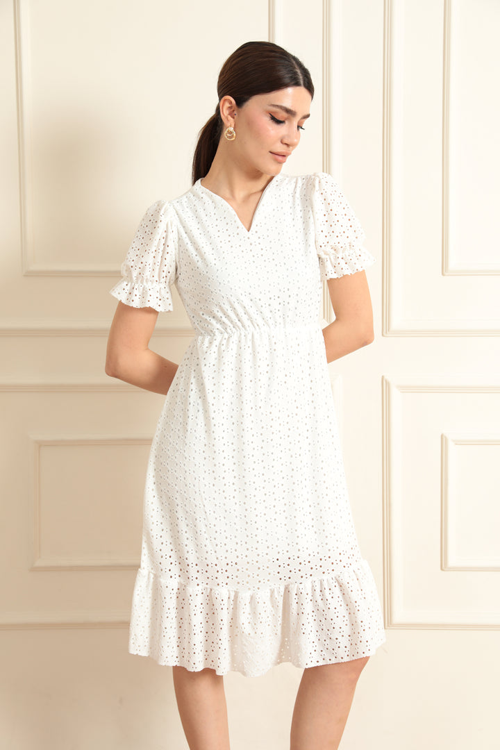 MPL Woman V Neck Ruched Dress 1337 - Lynwood
