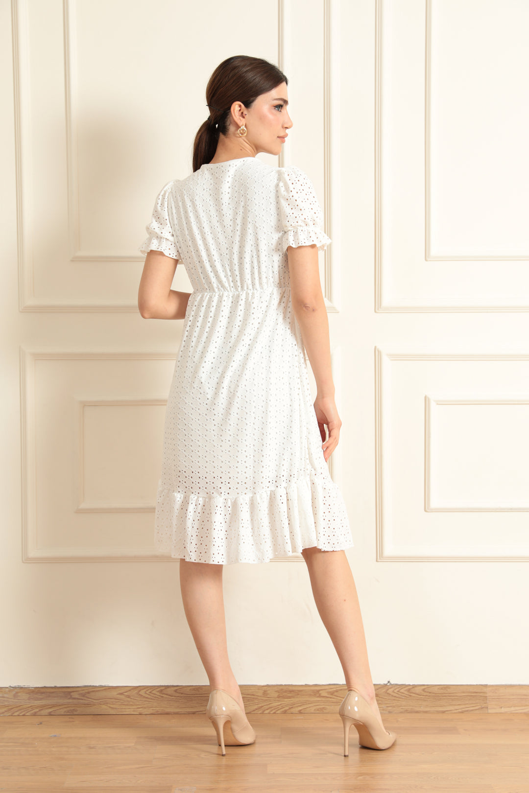 MPL Woman V Neck Ruched Dress 1337 - Lynwood