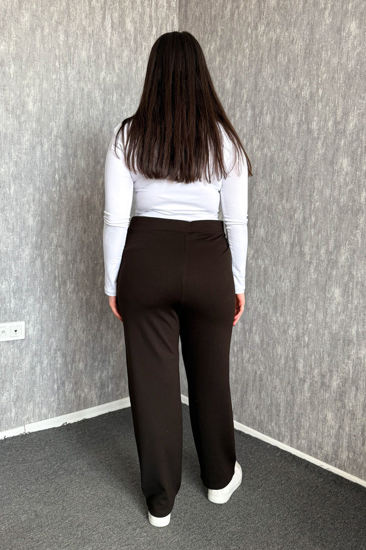 MPL Kadın  Büyük Beden Çelik Likralı Çima Dikişli Cepli Tayt  Pantolon 0902 - Garden Grove
