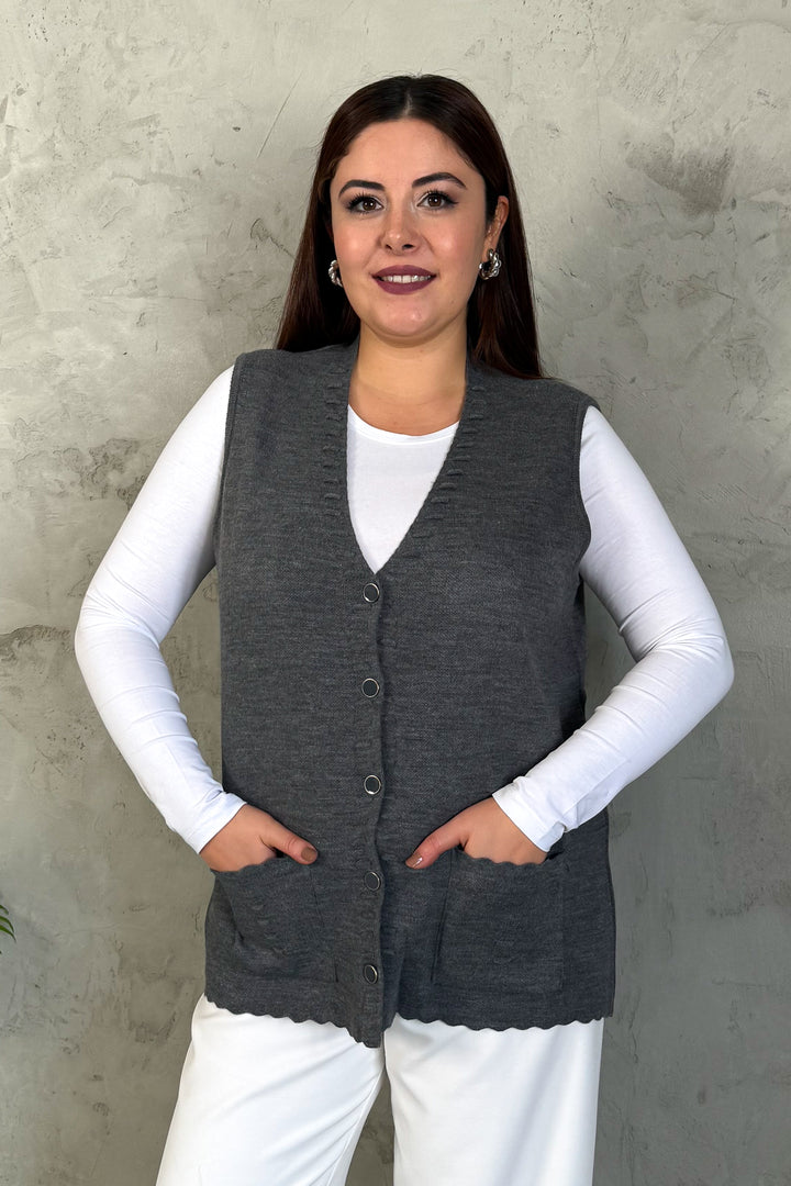 MPL Woman Acrylic Knit Fabric Vest - Buxtehude