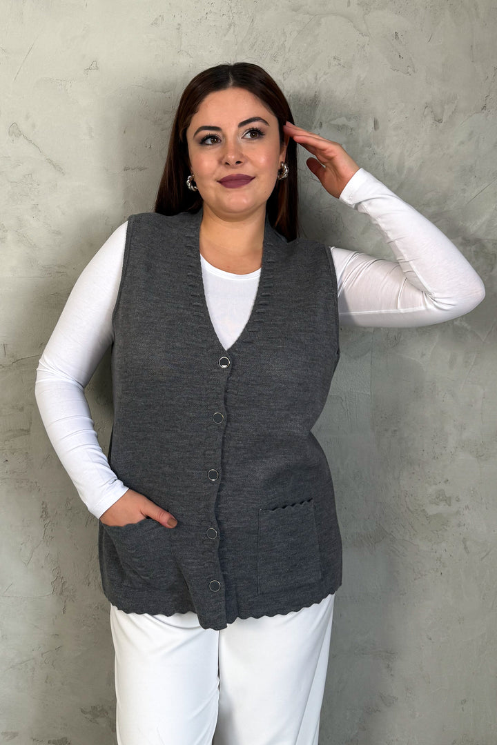 MPL Woman Acrylic Knit Fabric Vest - Buxtehude