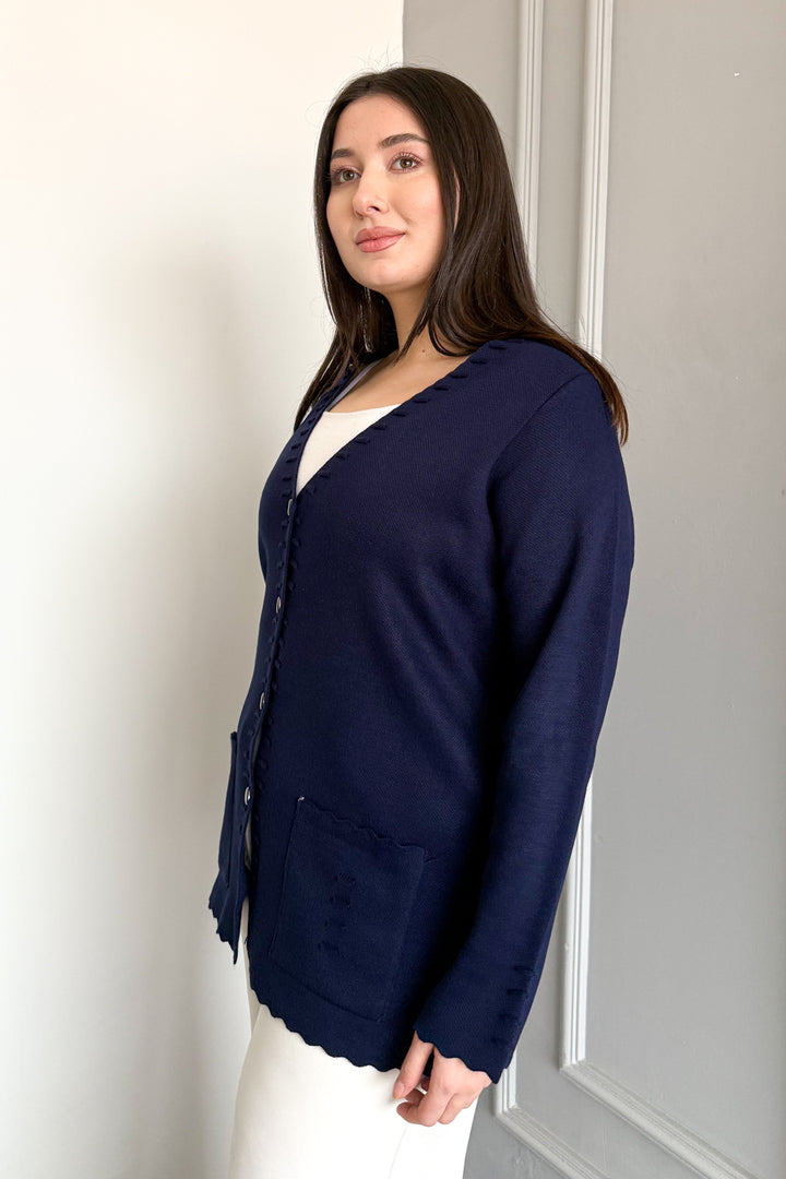 MPL Women's Acrylic Knit Fabric Cardigan - Cannock