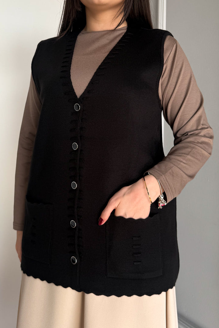 MPL Woman Acrylic Knit Fabric Vest - The Woodlands