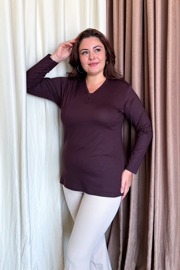 MPL Woman 3 Button Blouse - Coyotepec