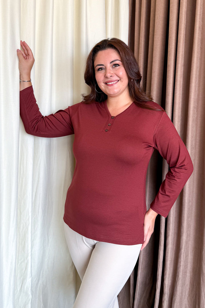 MPL Woman 3 Button Blouse - Cholula de Rivadabia