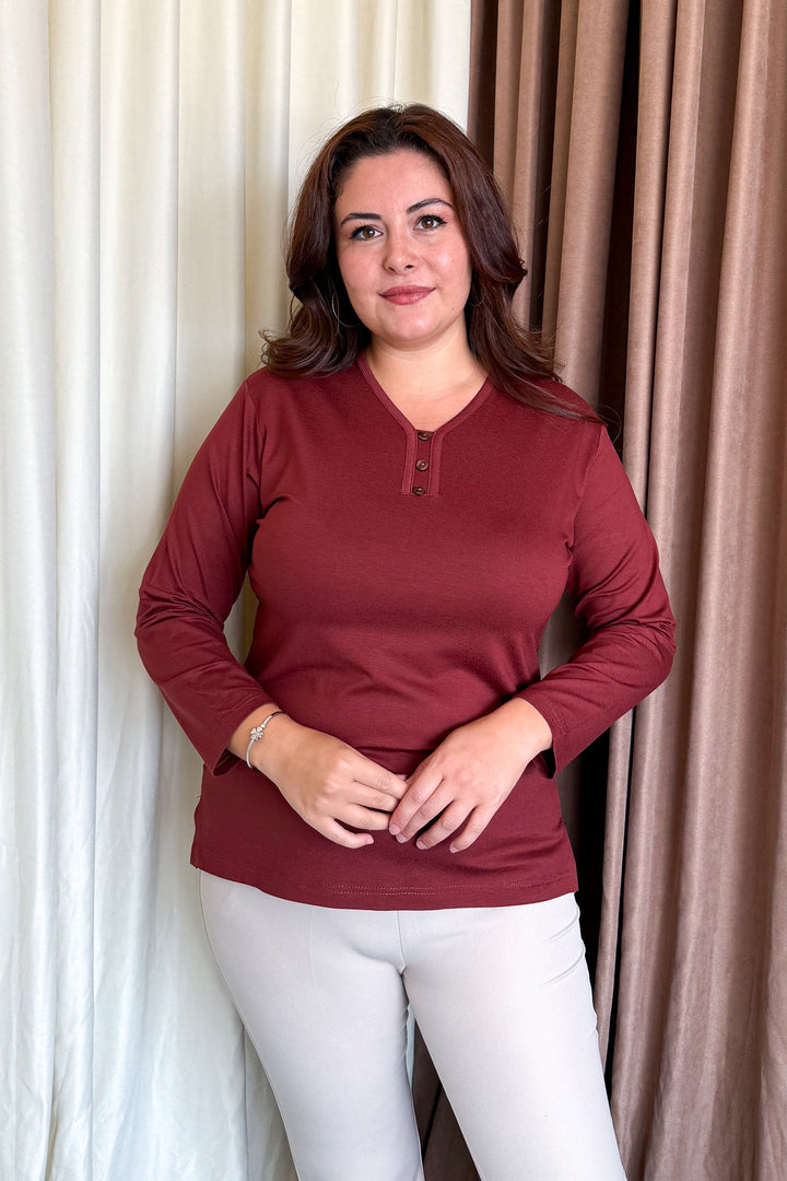 MPL Woman 3 Button Blouse - Cholula de Rivadabia