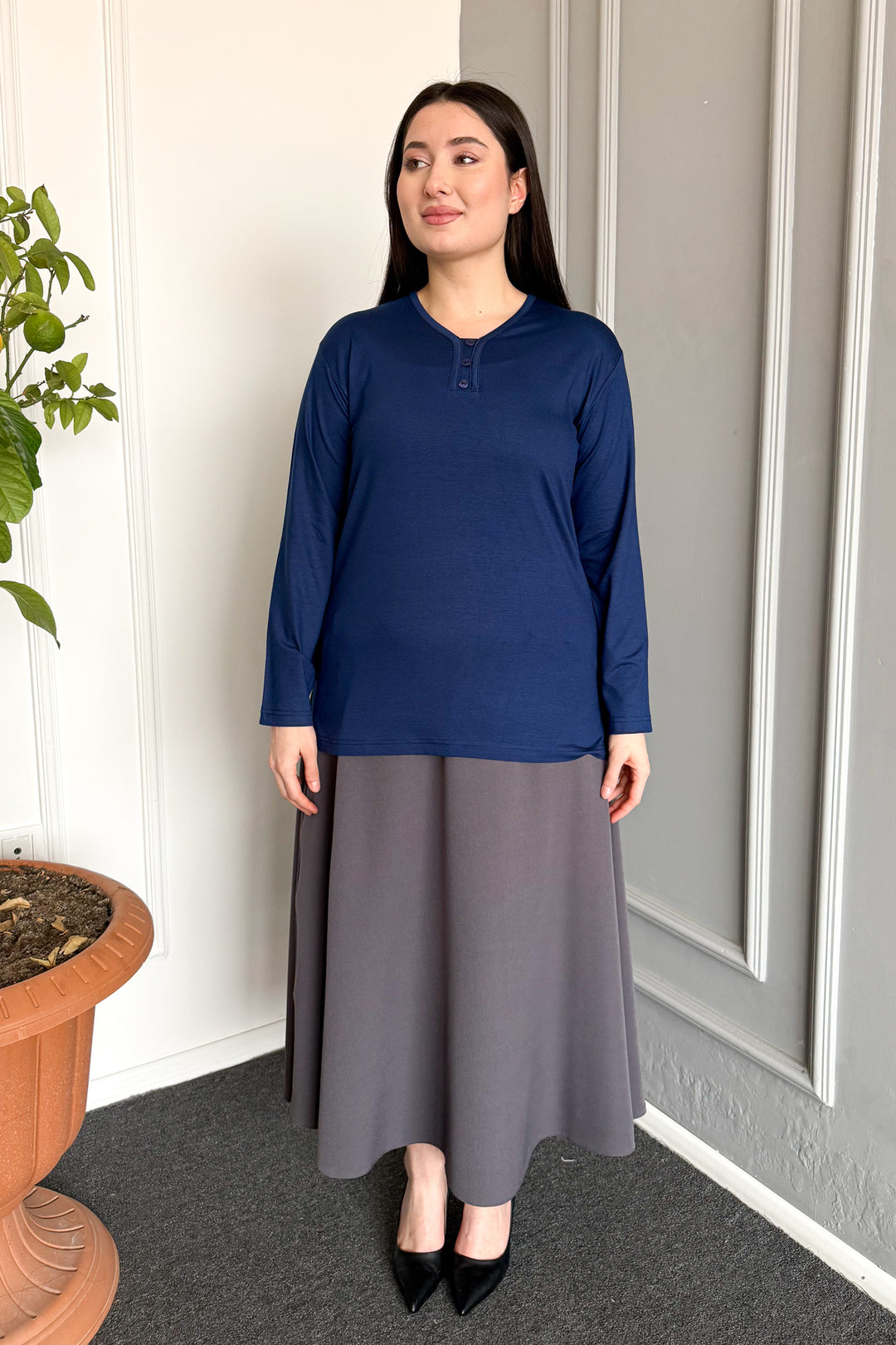 MPL Woman 3 Button Blouse - Calgary