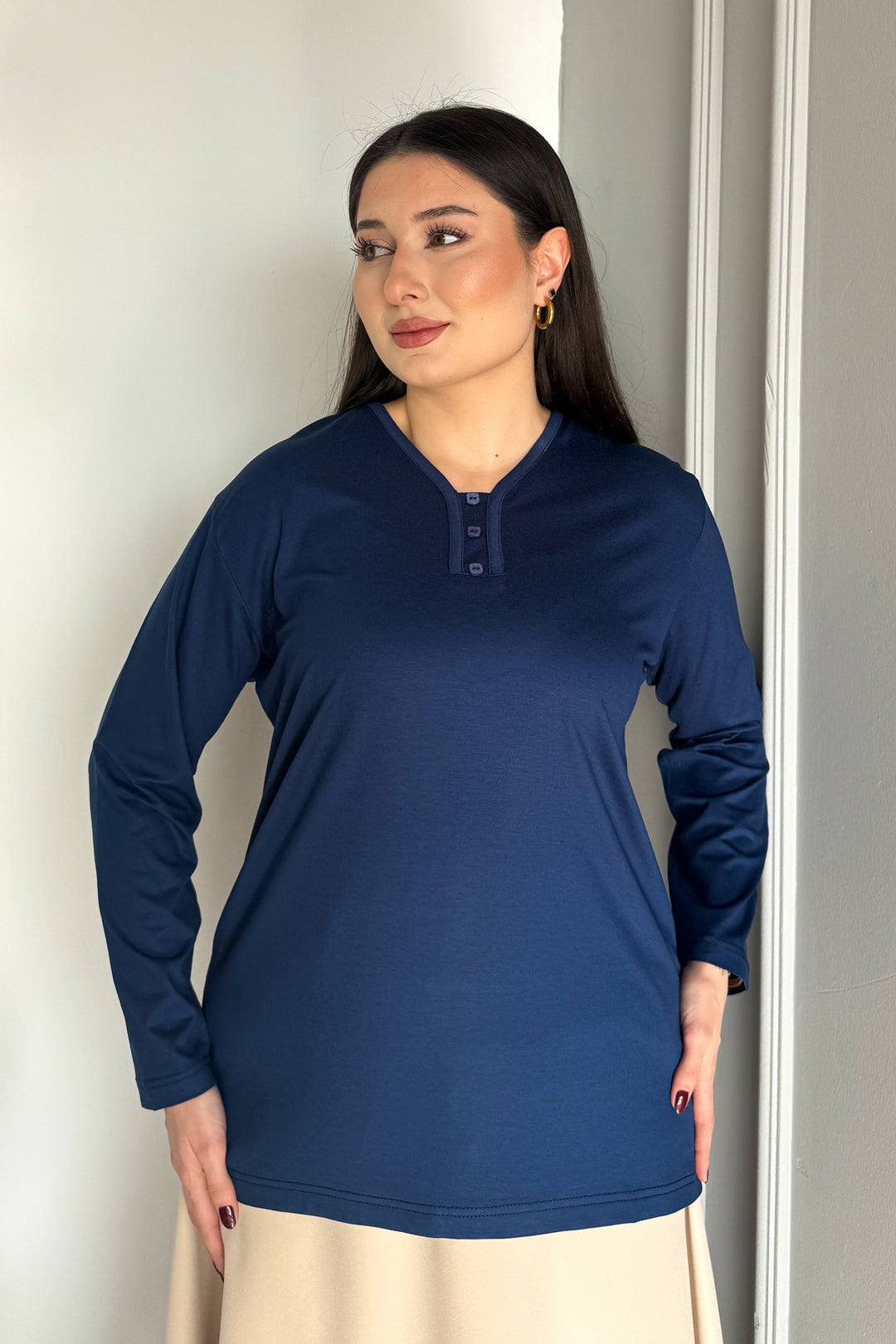 MPL Woman 3 Button Blouse - Calgary