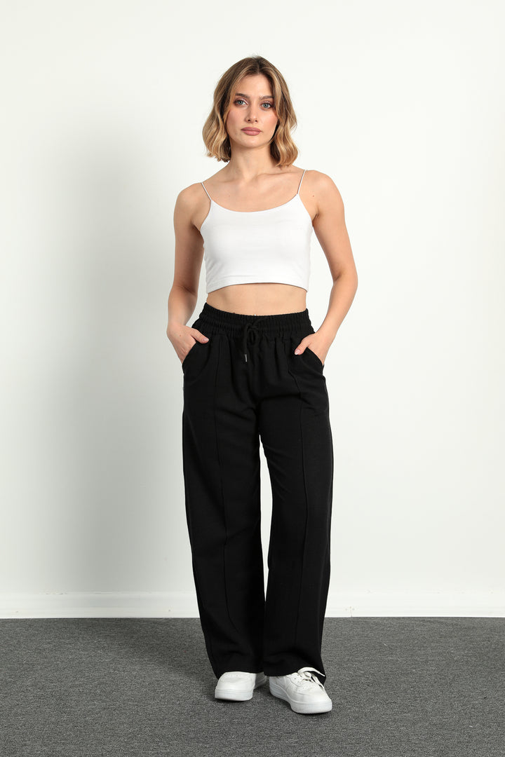 MPL Women's Wide Leg Nervure Stitched Trousers 5022 - Wilmington