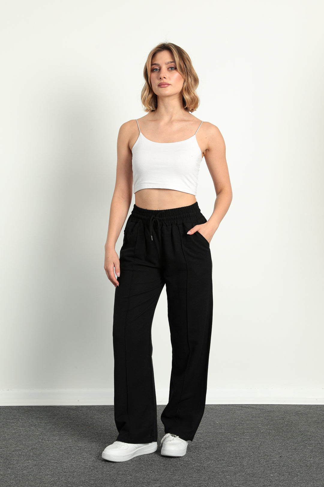 MPL Women's Wide Leg Nervure Stitched Trousers 5022 - Wilmington