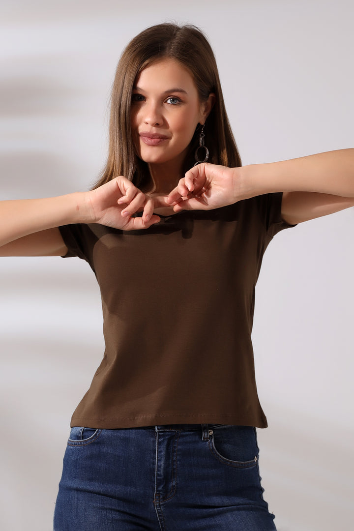 MPL Kadın V Yaka Kısa Kol Tshirt 101by010006 - Ciudad Manuel Doblado