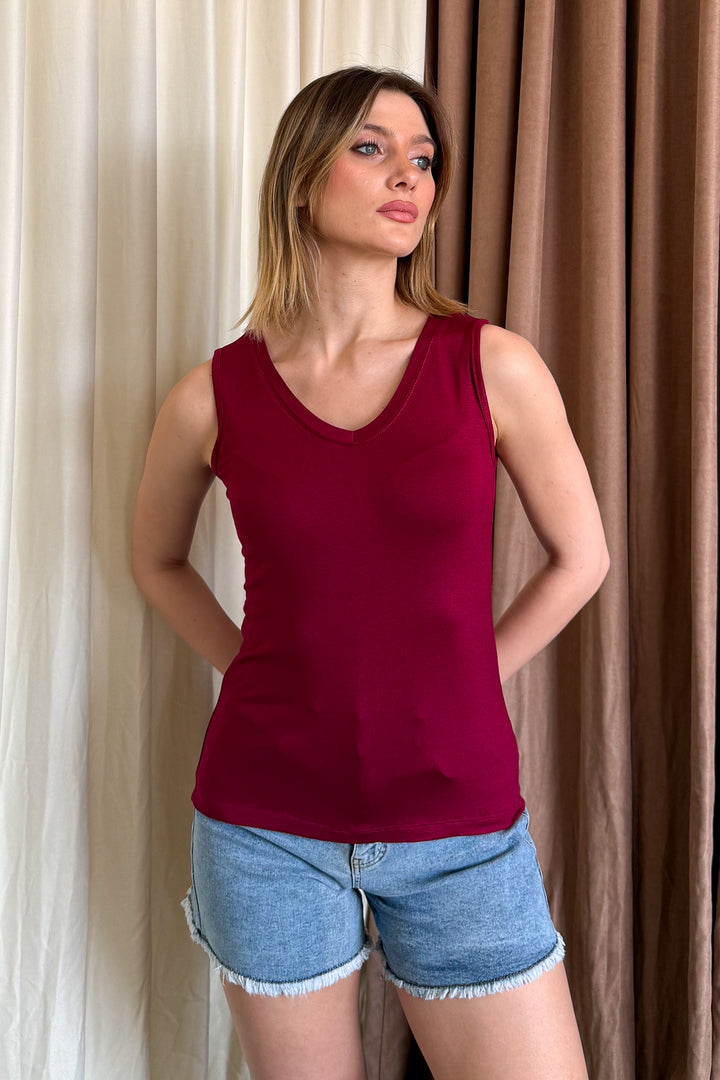 MPL Woman V-Neck Sleeveless Blouse 4384 - Oaxaca
