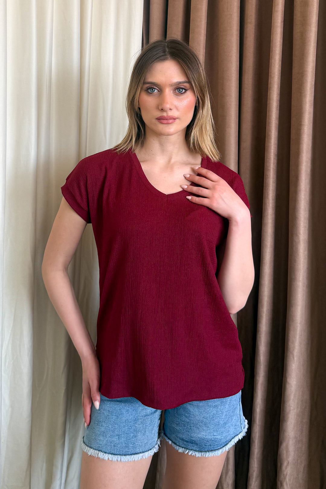 MPL Woman Raşel V Neck T-shirt 5039 - Canton