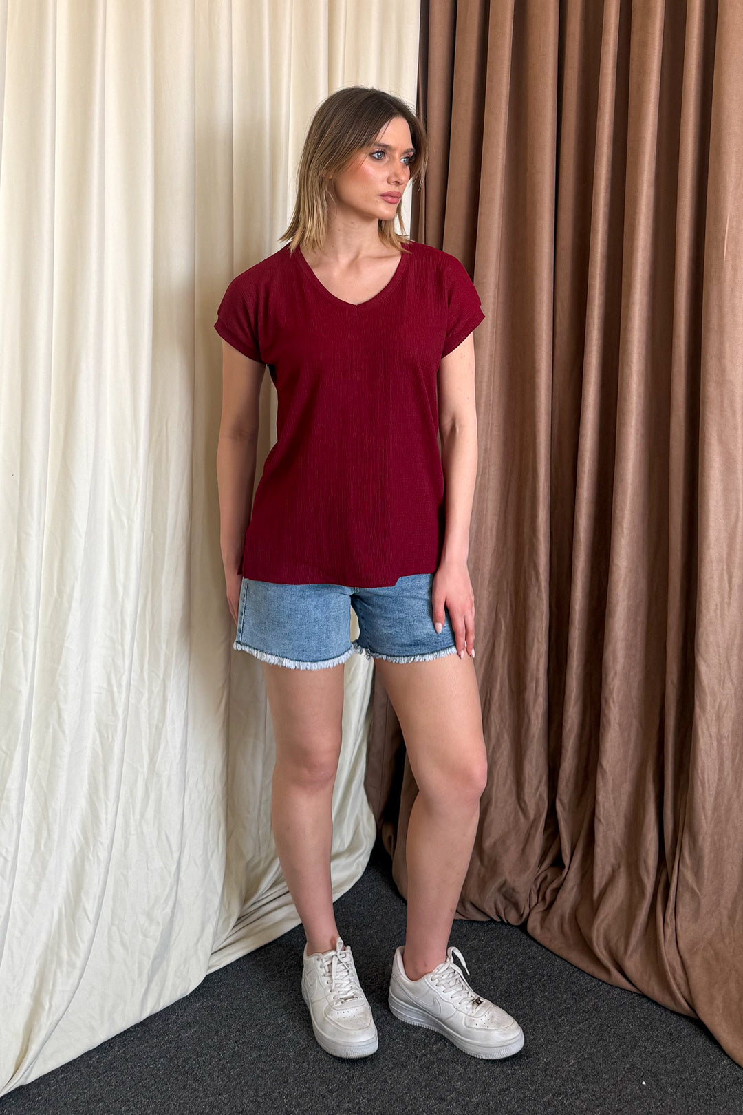 MPL Woman Raşel V Neck T-shirt 5039 - Canton