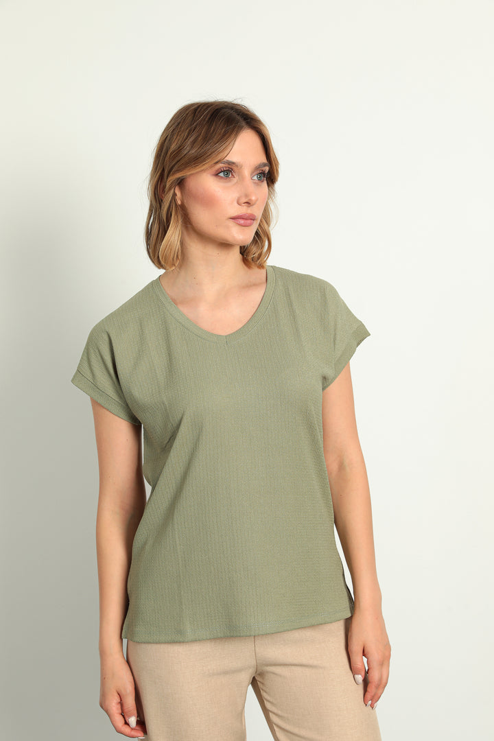 MPL Woman Raşel V Neck T-shirt 5039 - Novovolynsk