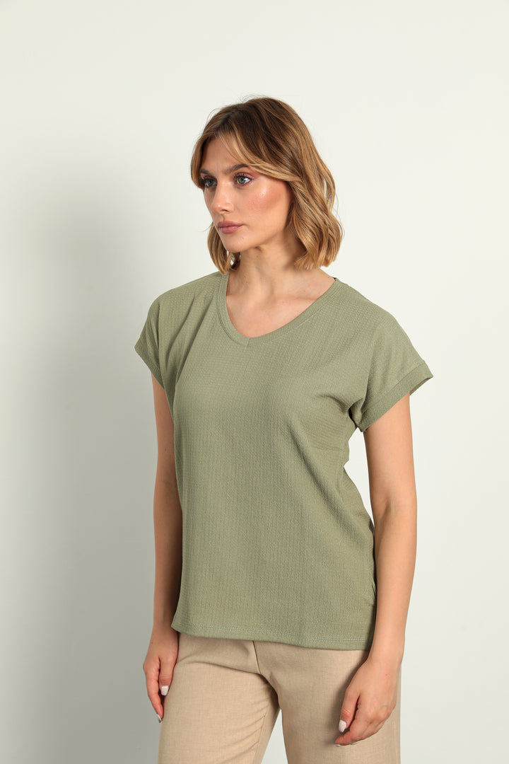 MPL Woman Raşel V Neck T-shirt 5039 - Novovolynsk