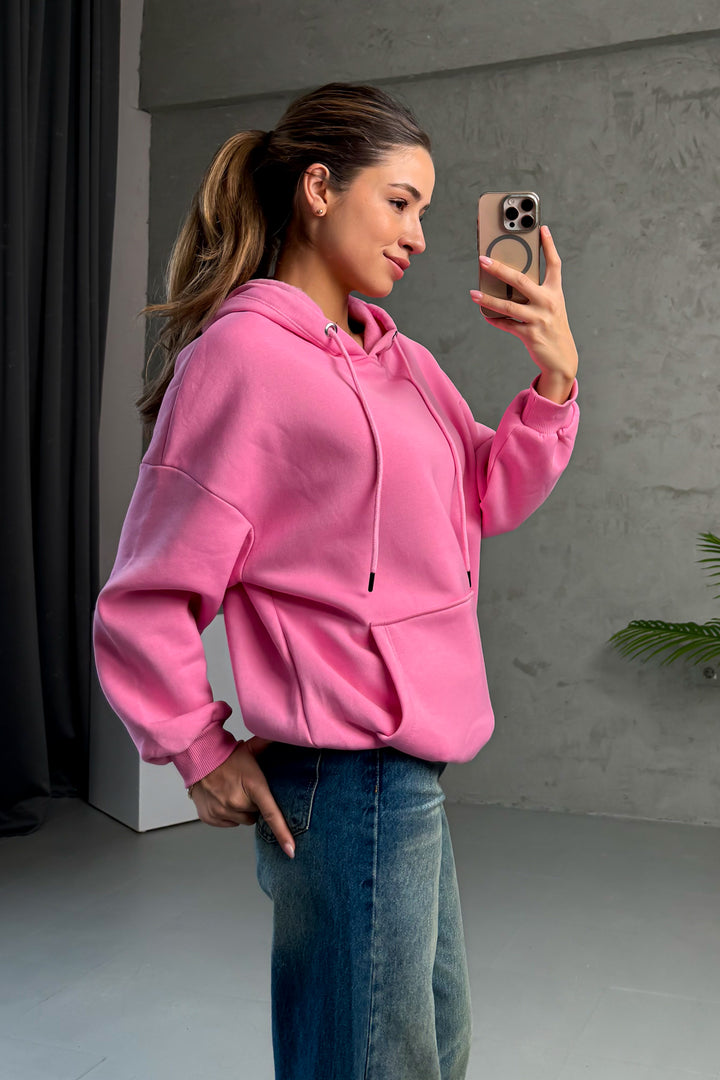 MPL Kadın Kapüşonlu Kanguru Cep 3 İp Sweat 21615 - Pisa