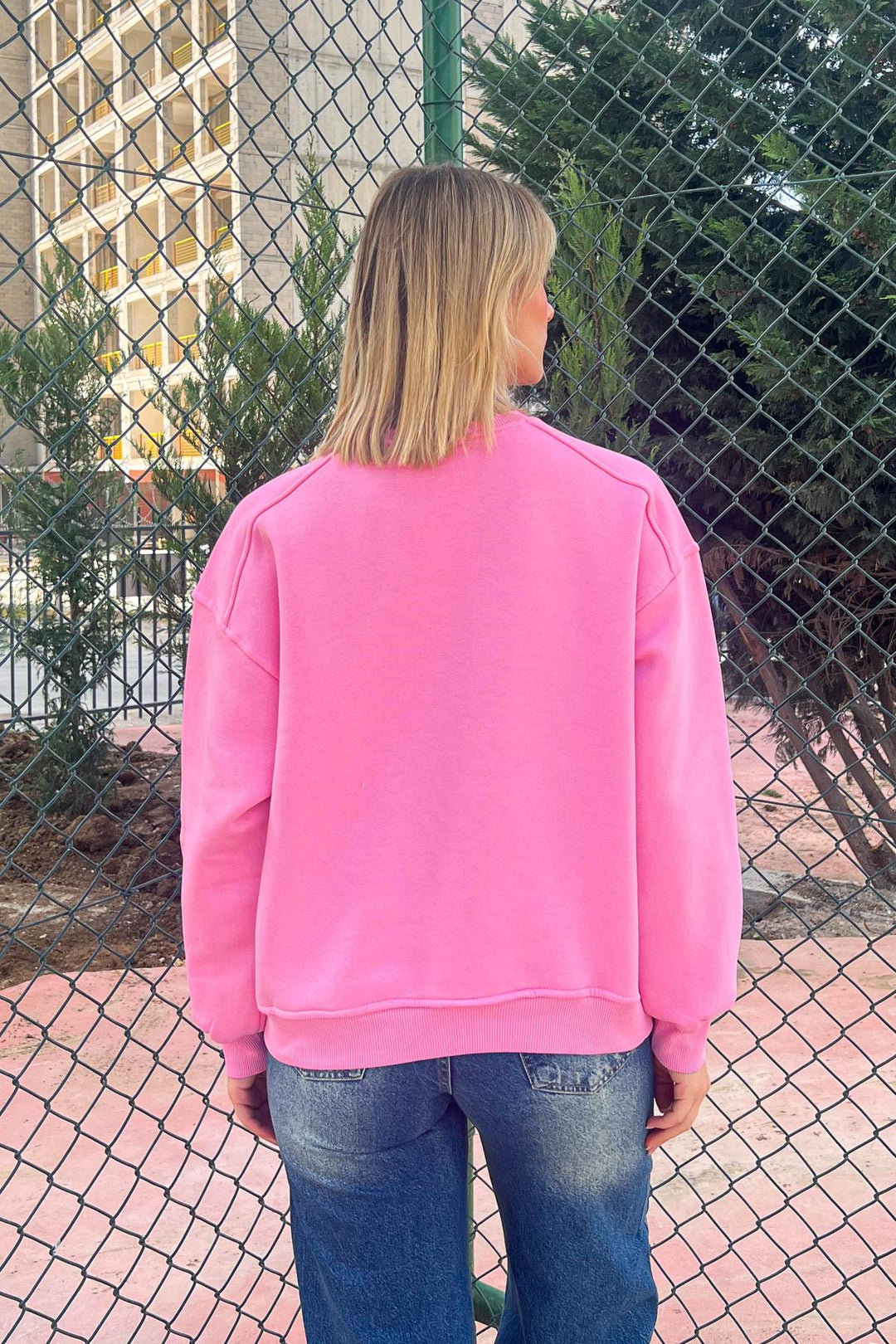 MPL Women's Bicycle Neck Loose Fit 3 Yarn Sweatshirt 21616 - Woking