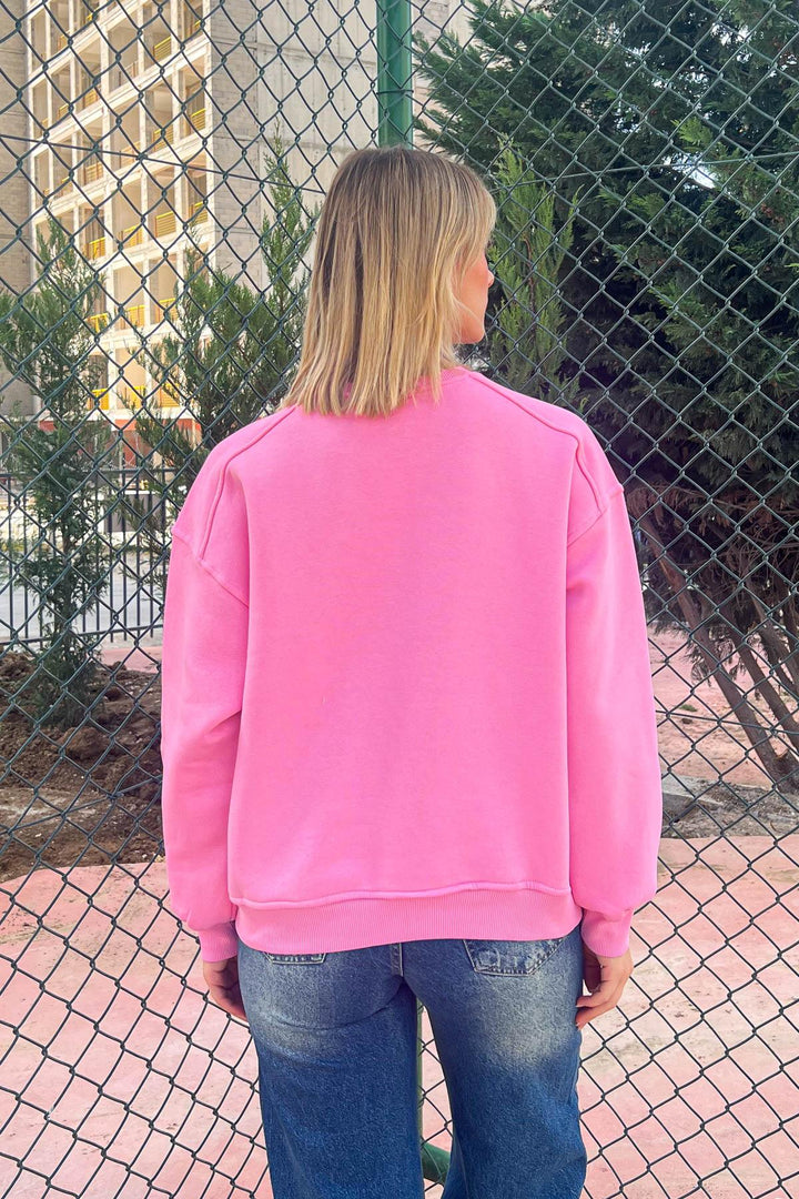 MPL Women's Bicycle Neck Loose Fit 3 Yarn Sweatshirt 21616 - Woking
