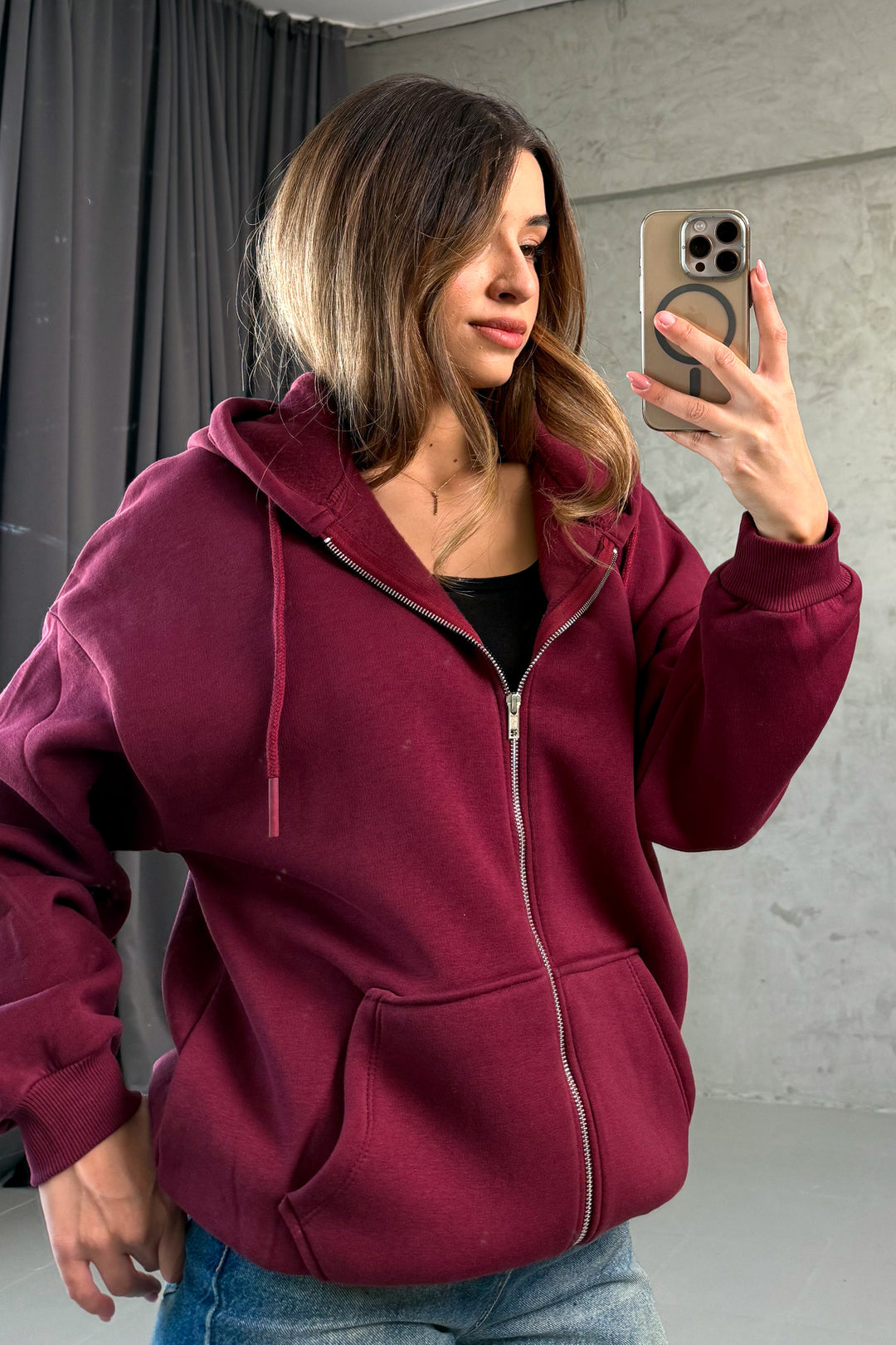 MPL Kadın Kapşonlu 3 İp Sweat 21618 - Tuscaloosa