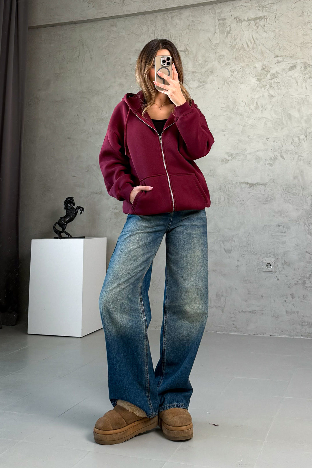 MPL Kadın Kapşonlu 3 İp Sweat 21618 - Tuscaloosa