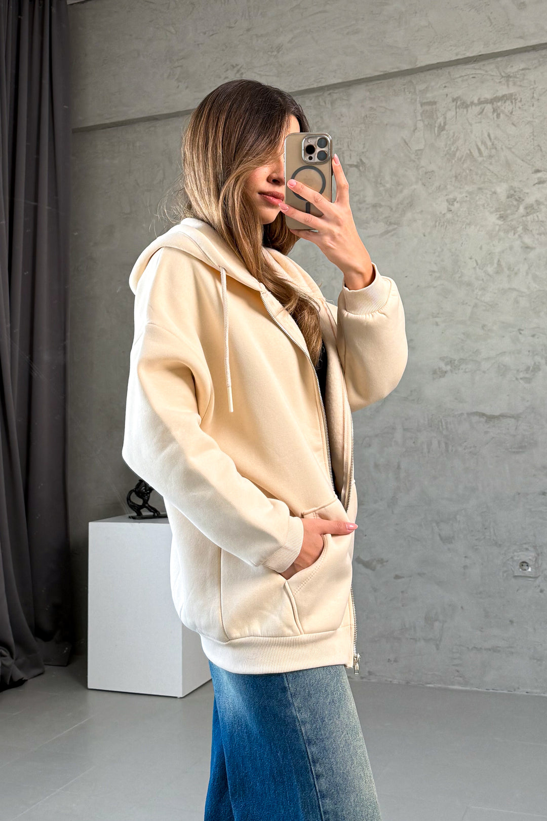 MPL Kadın Kapşonlu 3 İp Sweat 21618 - Glendale