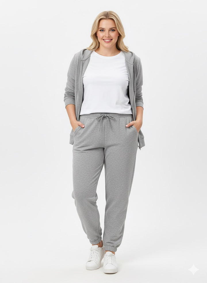 MPL Women's Plus Size Elastic Waist Sweatpants Bottoms 21629 - Kleve