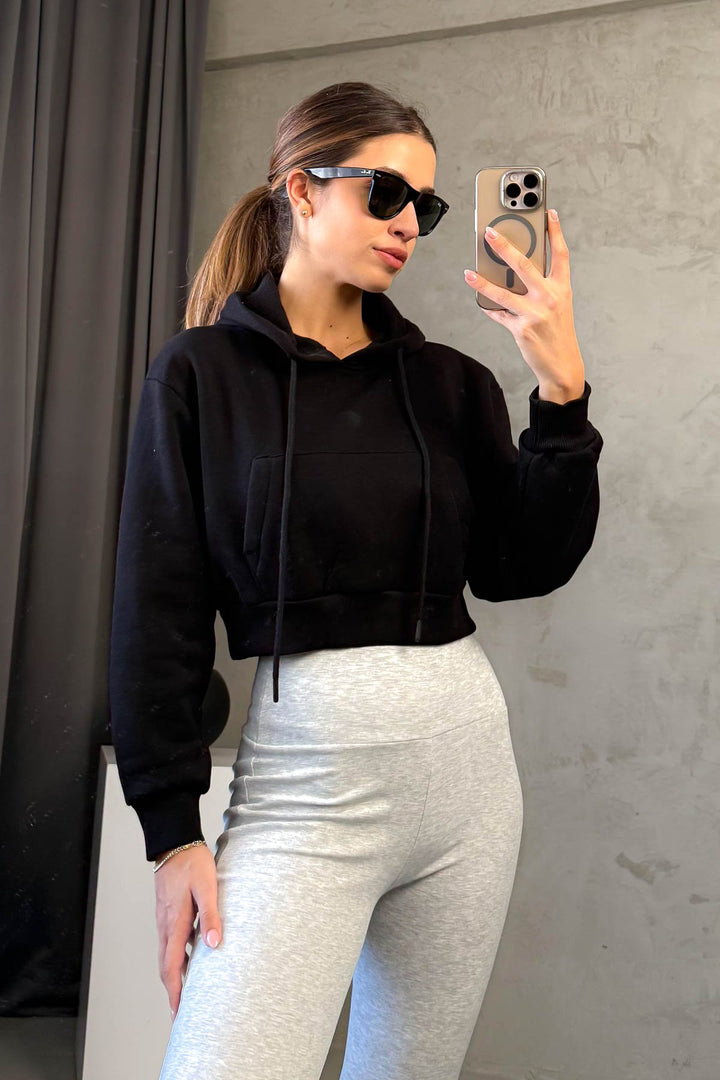 MPL Woman Hooded 3 String Crop Sweatshirt 21653 - Ixtlahuaca