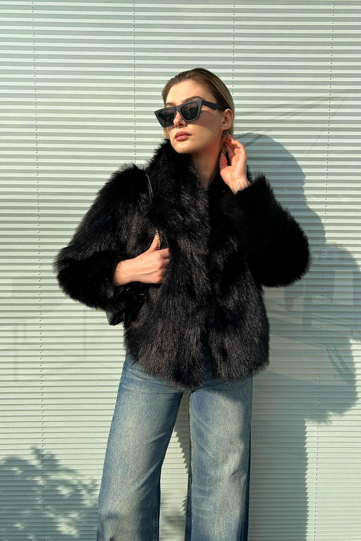 MPL Women's Short Fur Coat 5186 - Tezoyuca