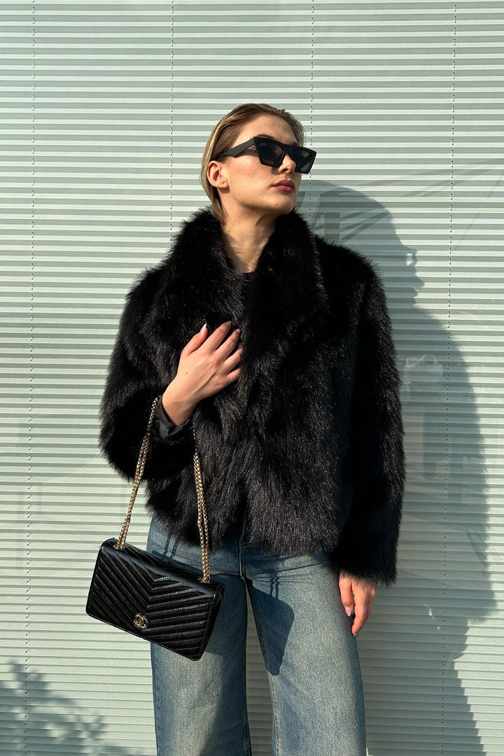 MPL Women's Short Fur Coat 5186 - Tezoyuca