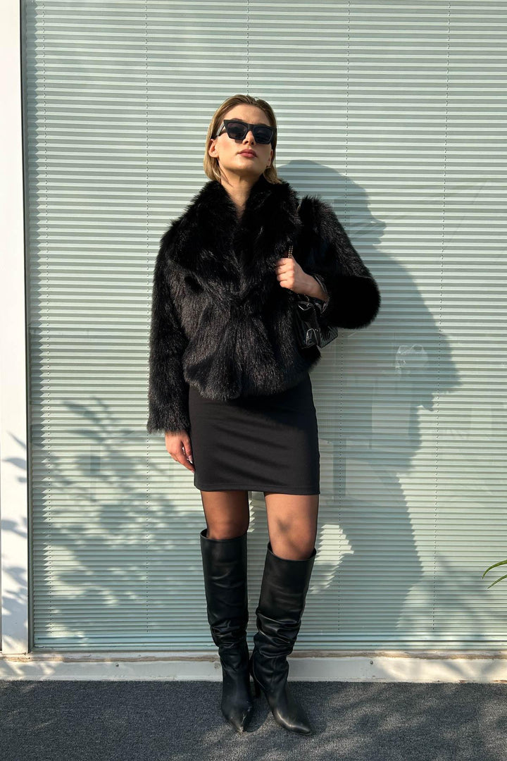 MPL Women's Short Fur Coat 5186 - Tezoyuca