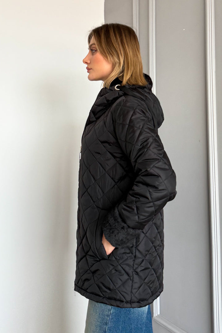 MPL Women's Hooded Fur-lined Quilted Coat 5197 - Ieper