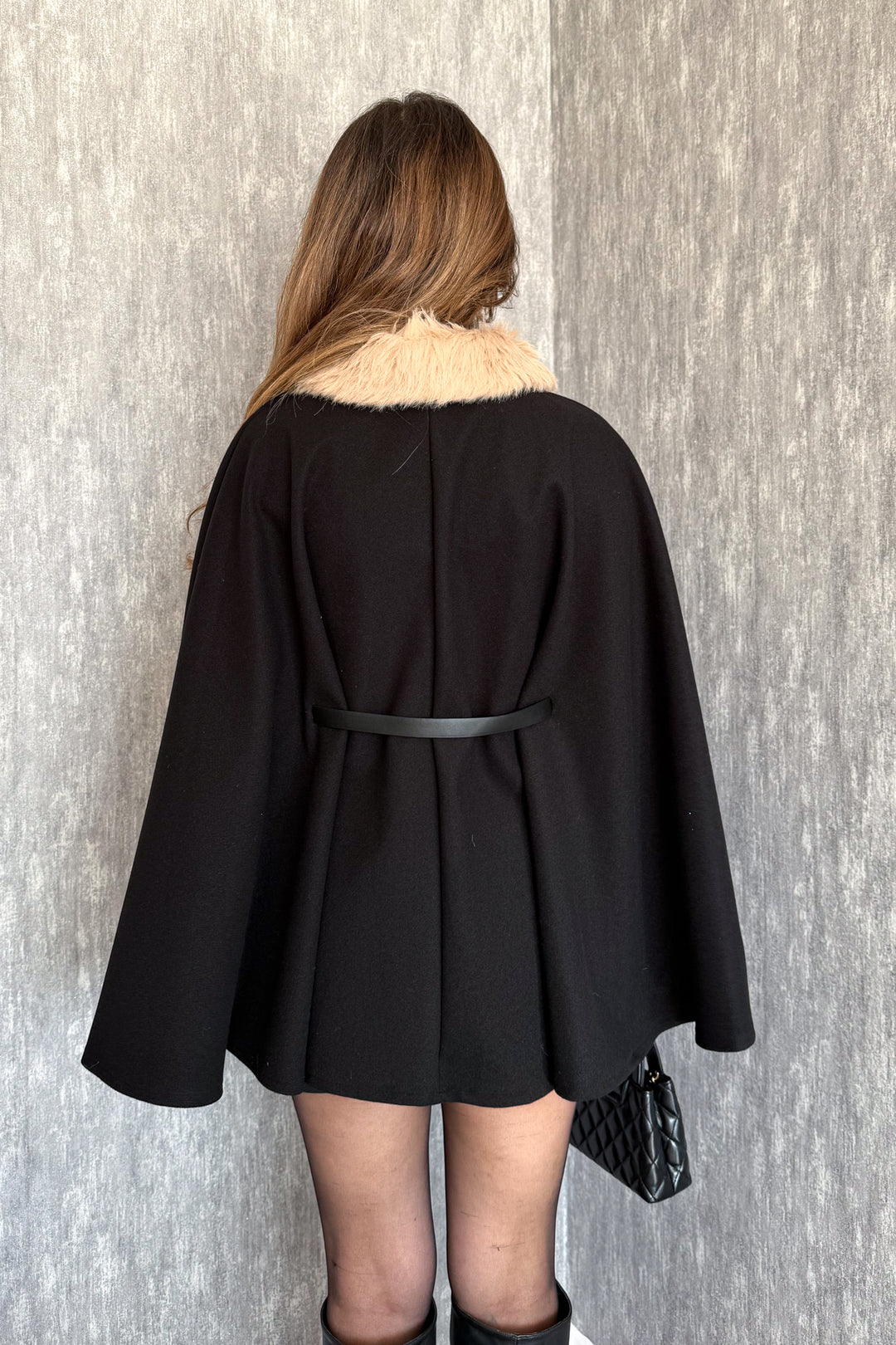 MPL Kadın Yaka Kürklü Panço 9165 - Alenquer