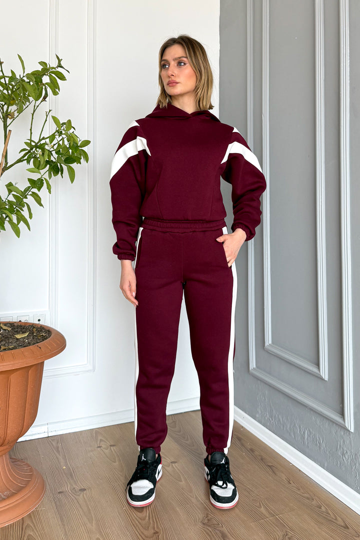 MPL Woman Hooded 3 Yarn Tracksuit with Garnish 2034 - Egypt Lake-Leto