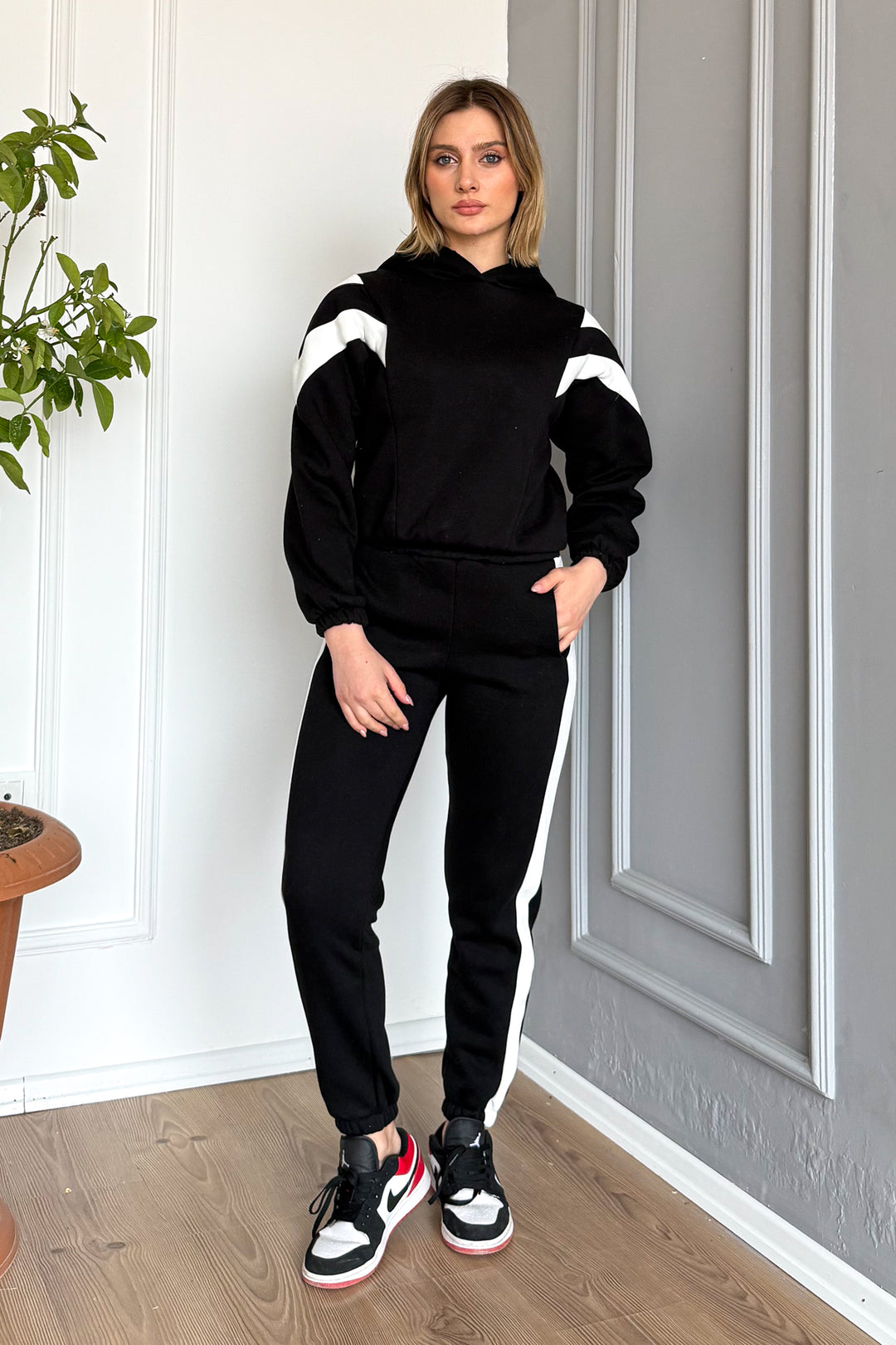MPL Woman Hooded 3 Yarn Tracksuit with Garnish 2034 - Luxembourg