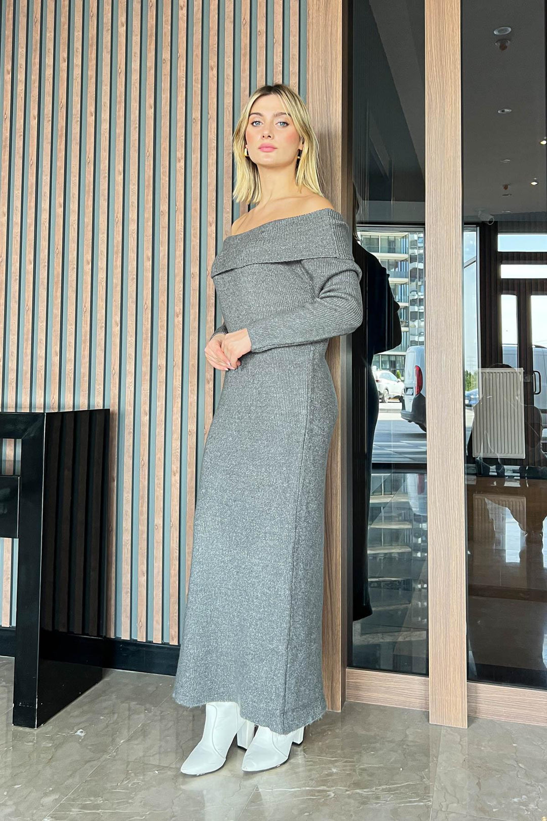 MPL Woman Madonna Collar Long Sweater Dress 6224177 - Poza Rica de Hidalgo