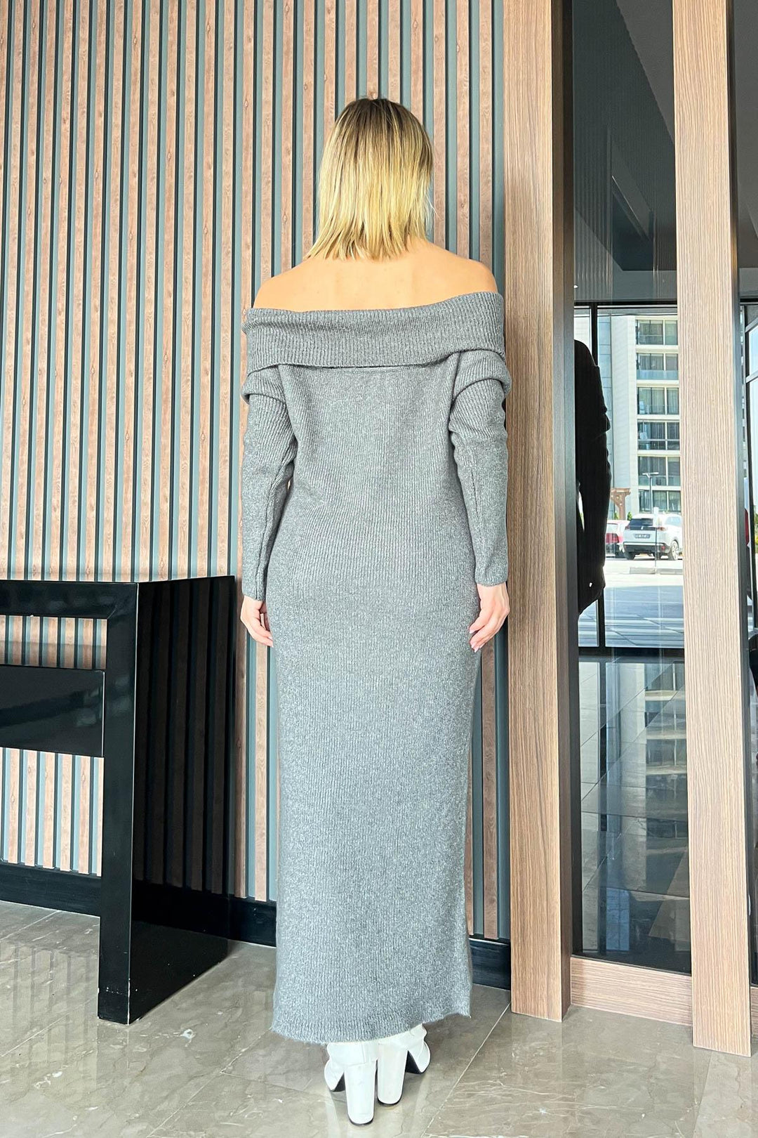 MPL Woman Madonna Collar Long Sweater Dress 6224177 - Poza Rica de Hidalgo
