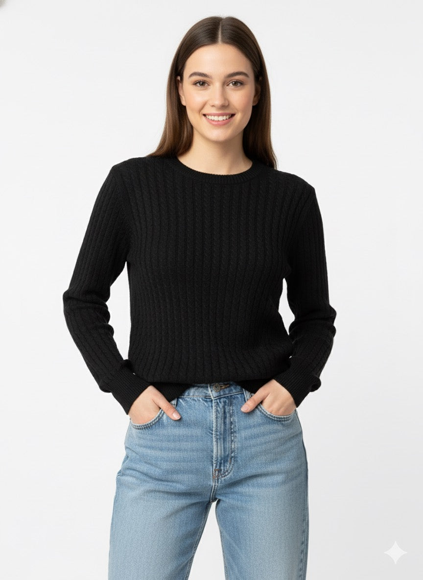 MPL Woman Hair Braided Sweater 5608 - Silves