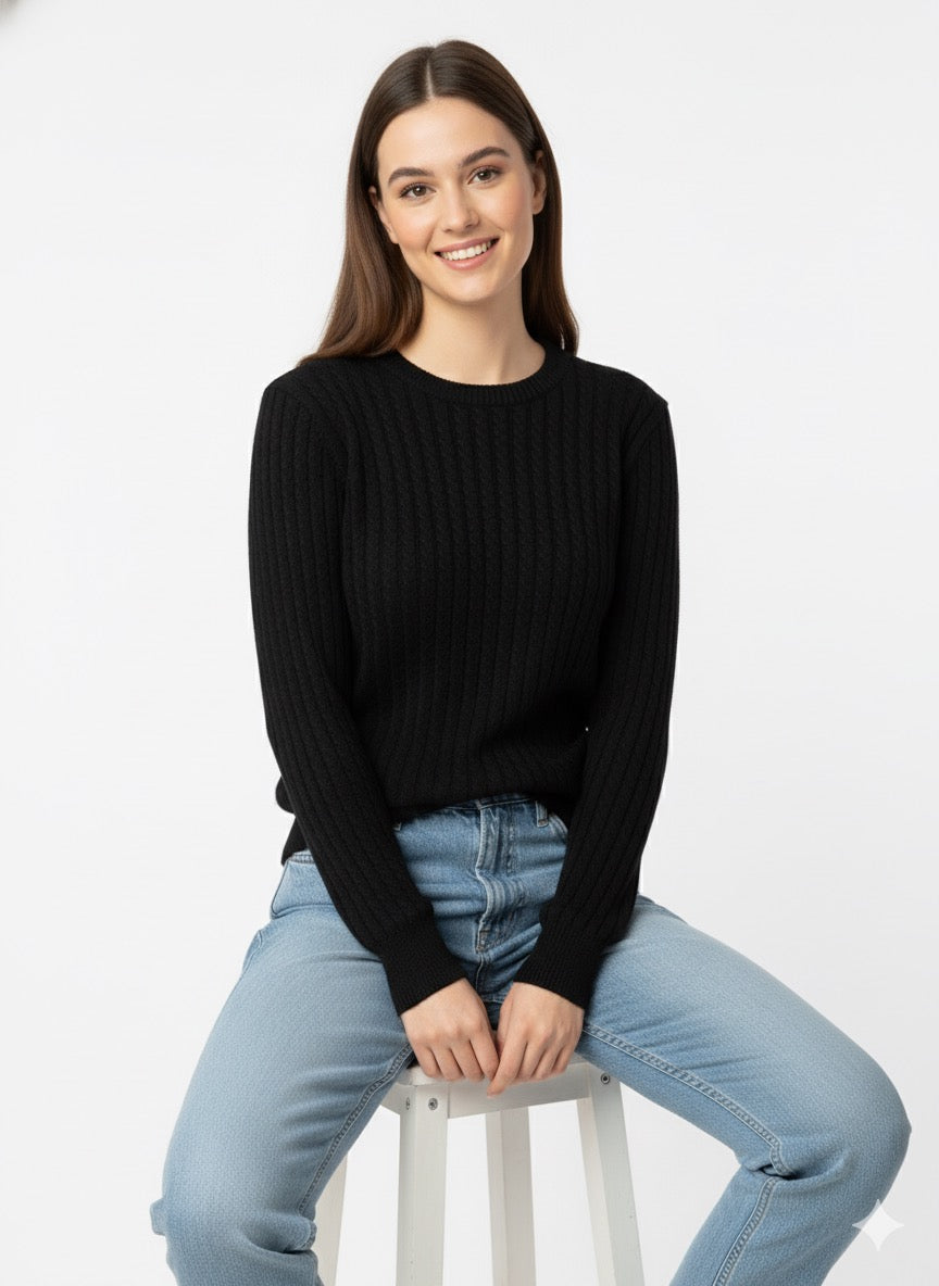 MPL Woman Hair Braided Sweater 5608 - Silves