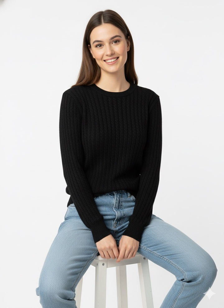 MPL Woman Hair Braided Sweater 5608 - Silves