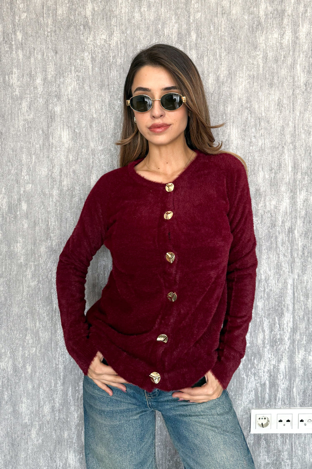 MPL Woman Beard Metal Button Cardigan 5564 - Revere