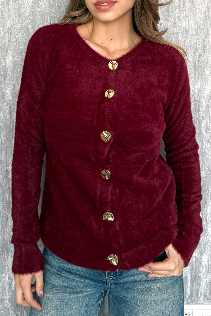 MPL Woman Beard Metal Button Cardigan 5564 - Revere