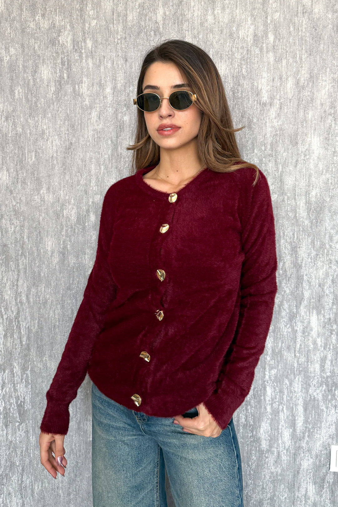 MPL Woman Beard Metal Button Cardigan 5564 - Revere