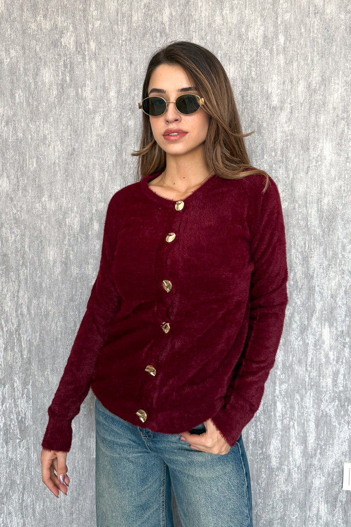 MPL Woman Beard Metal Button Cardigan 5564 - Revere