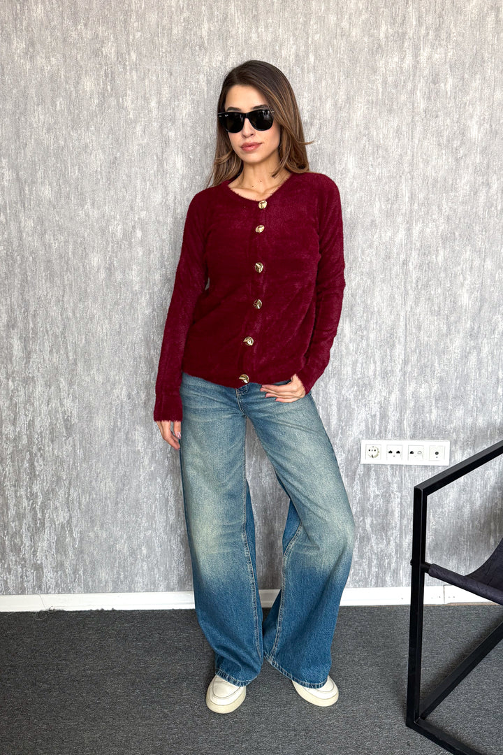 MPL Woman Beard Metal Button Cardigan 5564 - Revere