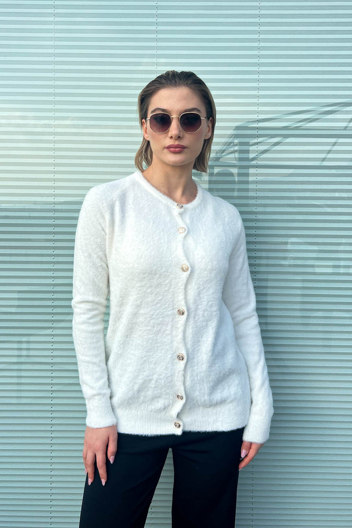 MPL Woman Beard Metal Button Cardigan 5564 - Véroia