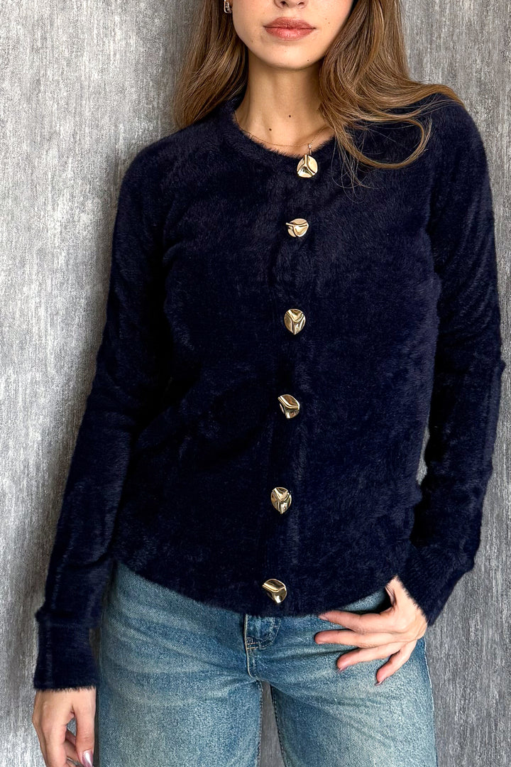 MPL Woman Beard Metal Button Cardigan 5564 - Huntsville